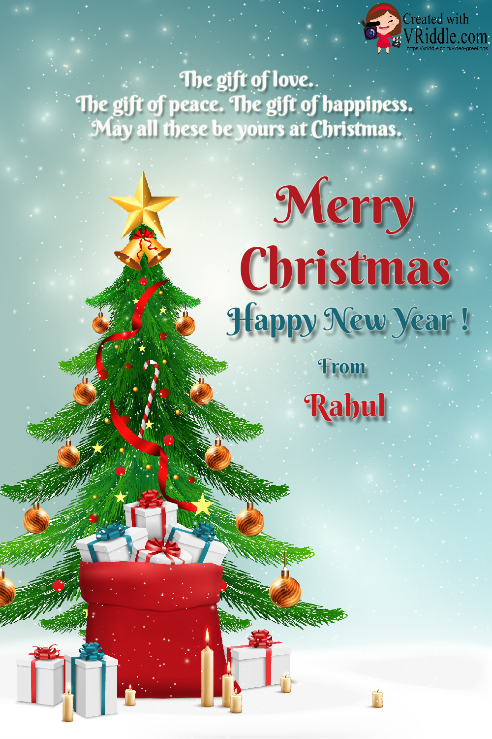 Merry christmas and happy new year greeting Card – VRiddle