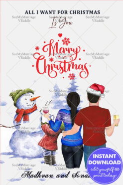 Snowman Love Happy Christmas Greeting card
