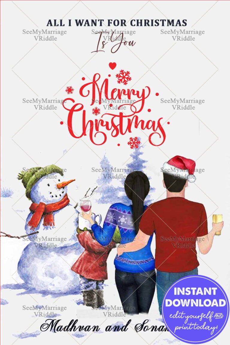 Snowman Love Happy Christmas Greeting card