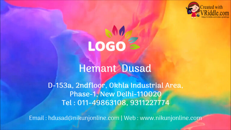 Water Color Happy Holi Greeting Wishes Video