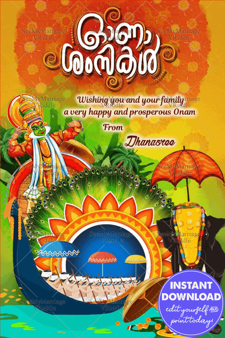 Onam Greeting Card Essence Of Kerala