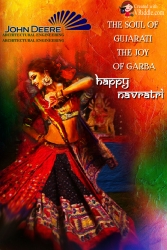 Garba Style Navaratri Colorful Greeting Card