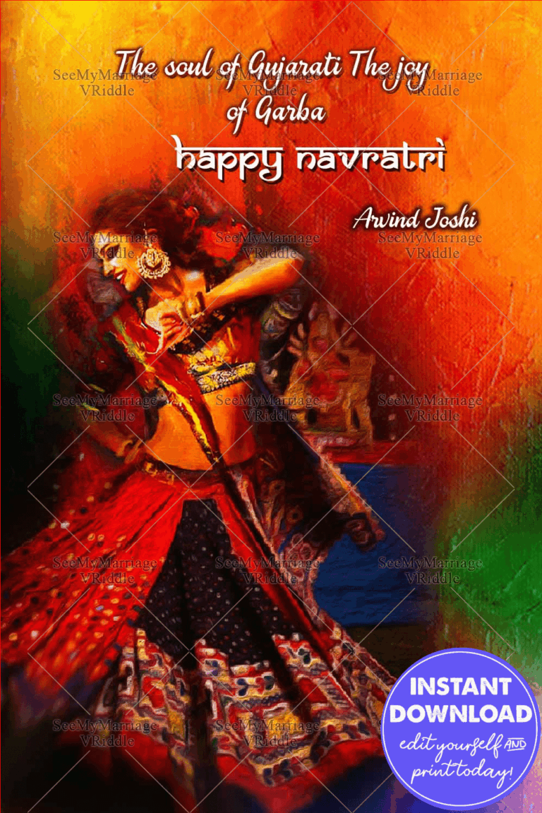 Garba Style Navaratri Greeting Card