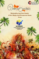 Kadhakali Onam Greeting Card Colour Splash Theme