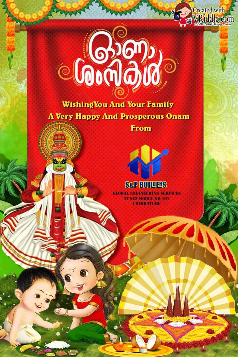 Onam Greeting Card Traditional Celebrations VRiddle