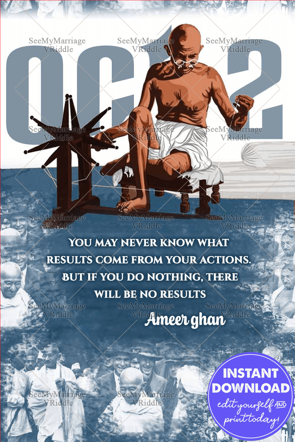 We Remember You - Gandhi Jayanti Greetings Card