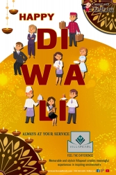 Diwali Greeting Card Hotel Hospitality Theme