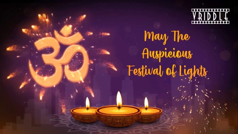 Festival of Lights Pink Diya Theme Diwali Celebration Greeting Video