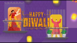 Blue Theme Diwali Greetings Video