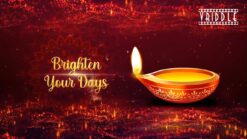 Brighten Glow of Red Diya Diwali Celebration Greeting Video