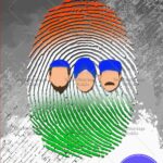 Secular Republic Day Greeting Card Finger Print Theme