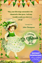 Baby Wishes St Patrick's Day Greetings Card Green Shamrock