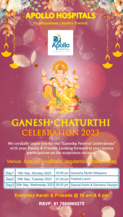 Corporate Invite for Ganesh Chaturthi Celebrations
