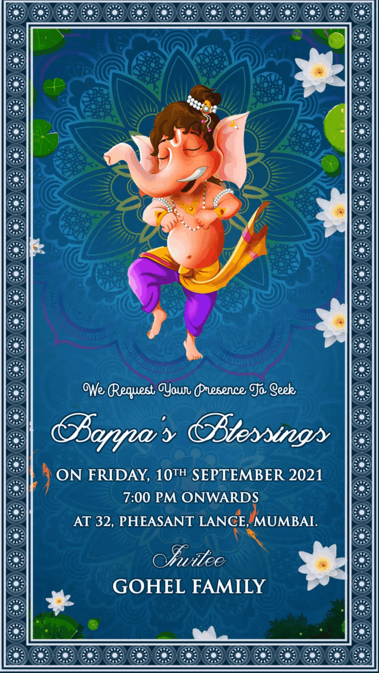 Bappa's Blessings - Ganesh Darshan Invitation video