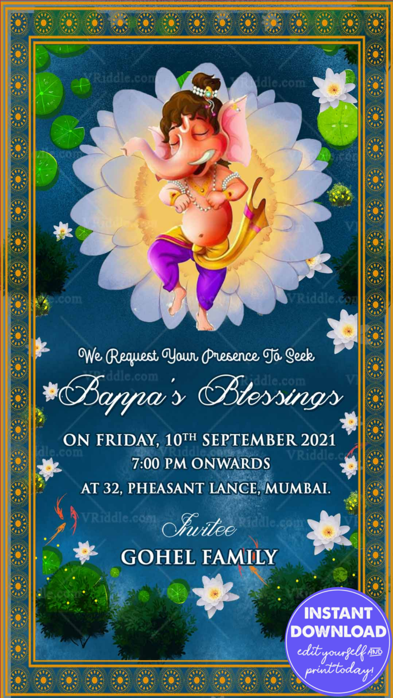 Instant Ganesh Chaturthi Darshan Invitation