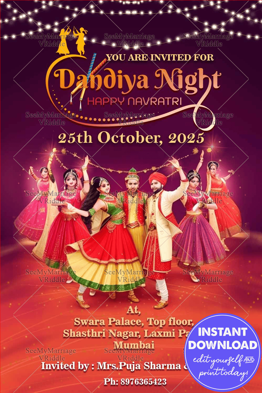 Dandiya-Night-Happy-Navratri-Invitation