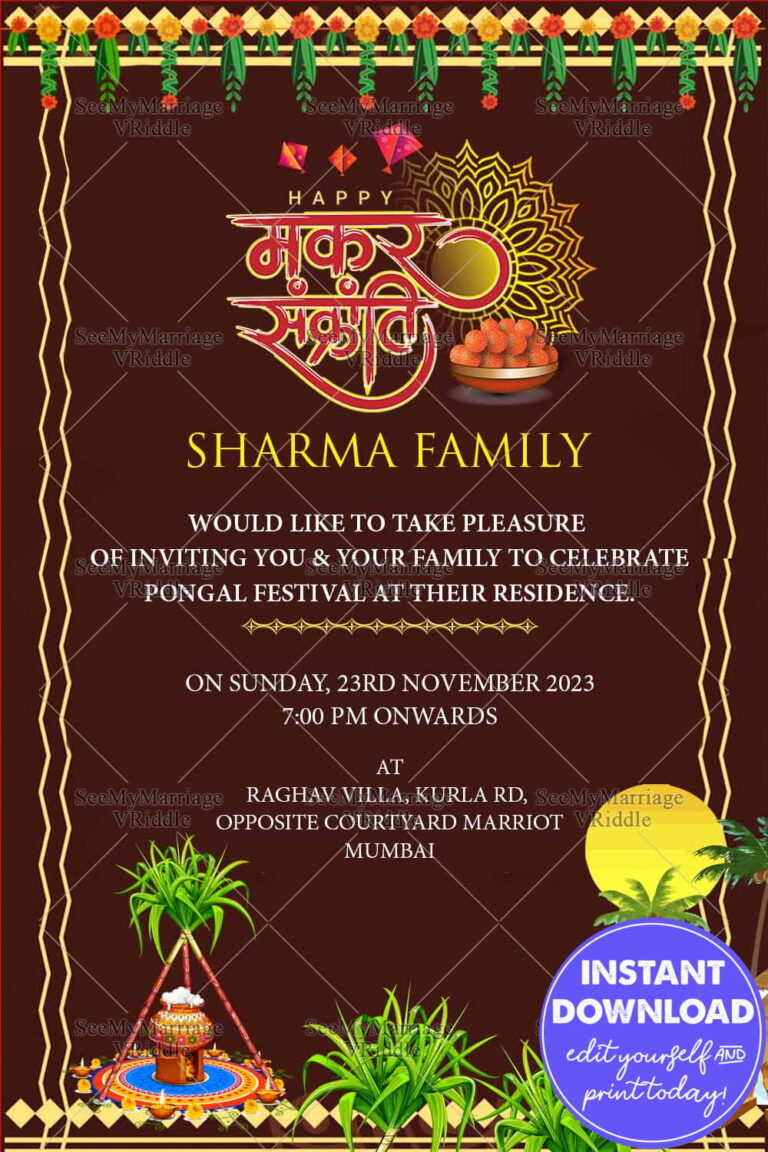 Pongal Prosperity: A Festive Invitation to Celebrate Together