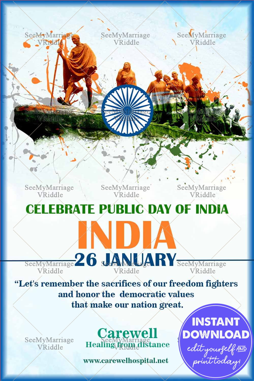 Pride and Unity Celebrating India's Republic Day Greeting 2024