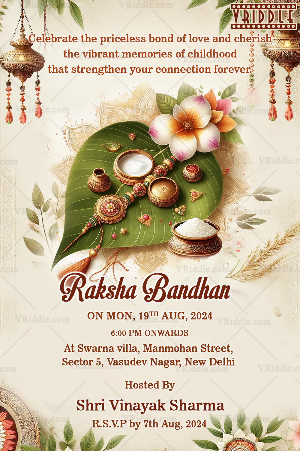 Bond of Love Raksha Bandhan Celebration Card