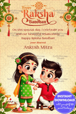 Eternal Bonds Raksha Bandhan Celebrations Greeting Card