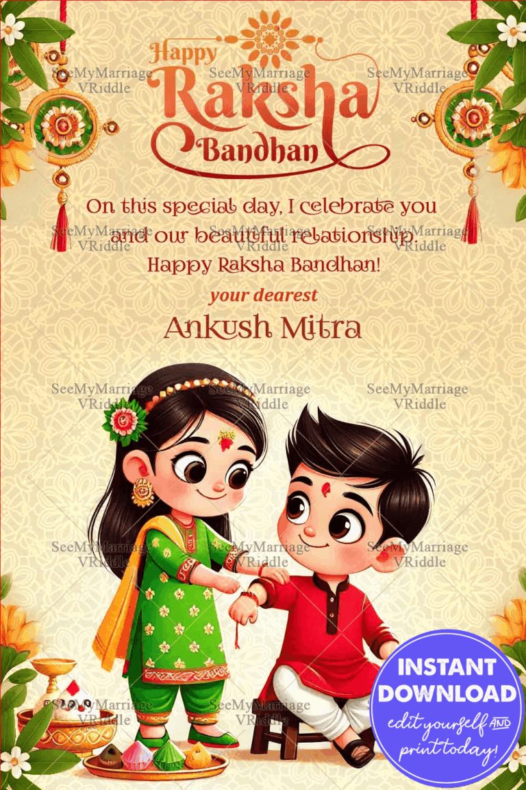 Eternal Bonds Raksha Bandhan Celebrations Greeting Card