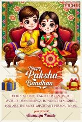 Celebrating the Bond: A Heartfelt Raksha Bandhan Greeting