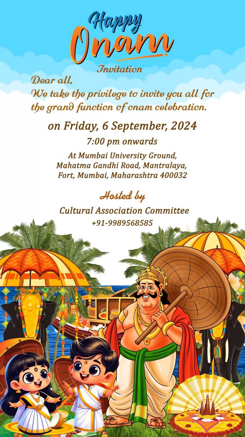 Celebrate Onam in Style! | Grand Onam Celebration Invitation Video