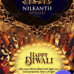 Community Celebration Diwali Greeting Card with Diyas Decor