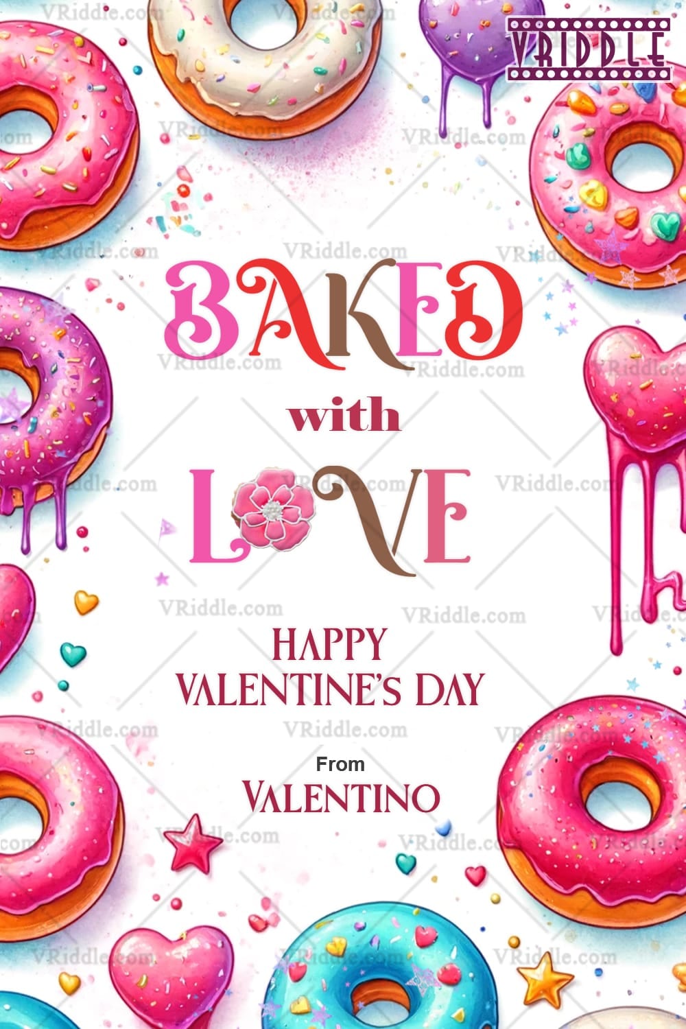 Donut Love Valentine’s Day Greetings from the Heart