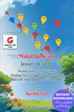 Nature’s Harmony - Makar Sankranti with Kites, Flowers, and Festive Vibes