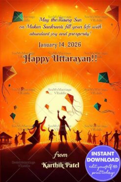 Cultural Sunshine Uttarayan Festival Scene with Families and Flying Kites