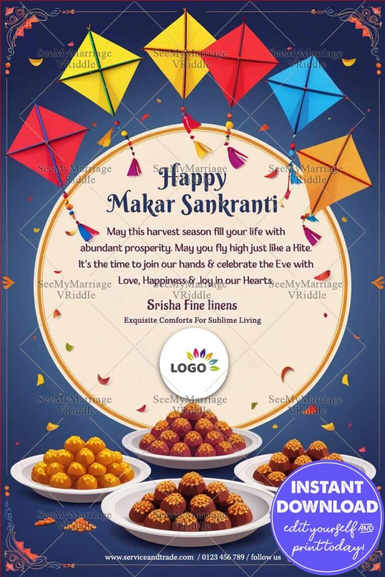 Kites and Sweets: Joyful Makar Sankranti Greeting Design