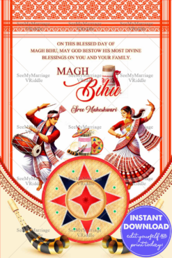 Graceful Magh Bihu Greetings | Joy and Prosperity Await