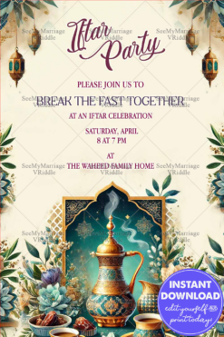 Elegant Iftar Party Invitation A Celebration of Togetherness and Blessings