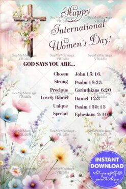 Cross Christian Women's Day Greeting Card