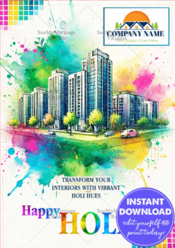 Celebrate Holi with Vibrant Watercolor and Festive Spirit - A Joyful Blend of Art of Color Splash