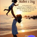 Sunset Embrace Mother’s Day Greeting Card with Heartfelt Message