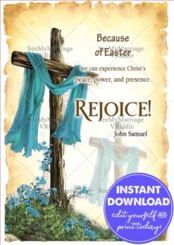 Cloth-Draped Crosses Easter Greeting Card
