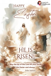 Resurrection Glory He Is Risen Easter Greeting Card