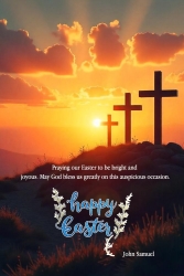 Sunrise Crosses Easter Blessing Card