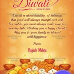 Sweets Themed Diwali Greeting Card with Featuring Decorative Laddus, Diyas and Festive Lights