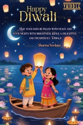 A Magical Kids Diwali Night Greeting Filled with Lanterns, Laughter & Lotus Lights