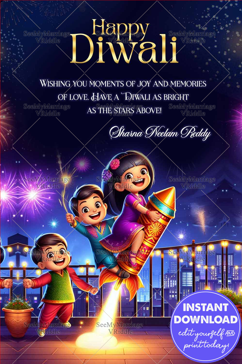 A Sparkling Diwali Greeting Filled with Joy, Fireworks & Festive Cheer