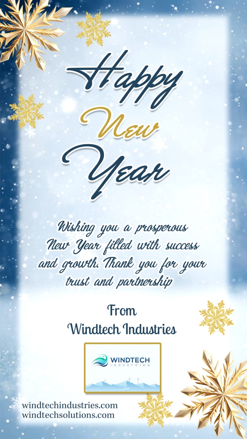 Hand Written Style Happy New Year Video Greeting for a Corporate Sector and Blue Winter Theme