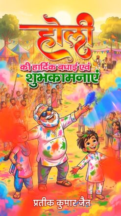 Colorful Holi ka Shubhkamnaye Greeting Video with Happy Family, Flying Gulal & Festive Village Fair Scene